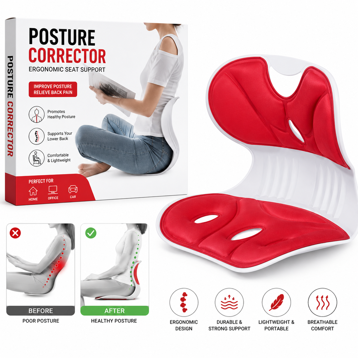 Siége correcteur posture Siège correcteur posture – Image 1
