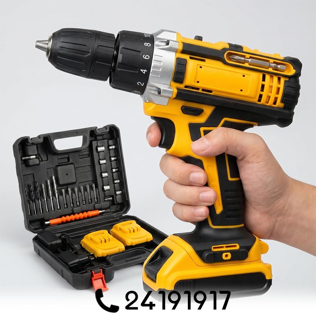 06 Perceuse Visseuse Sans Fil 21V Brushless avec 2 Batteries et Coffret d’Accessoires – Image 1